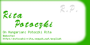 rita potoczki business card